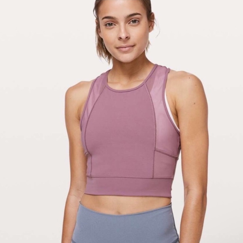 Lululemon Laster Speed Train Tank Top Women’s Size Small Figue Crop Activewear